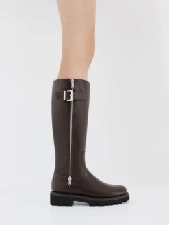 Lyndon Buckled Knee-High Boots