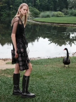 Lyndon Buckled Knee-High Boots