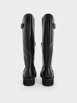 Lyndon Buckled Knee-High Boots