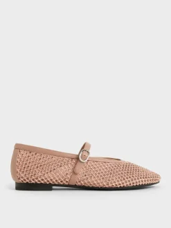 Maggie Mesh Crystal Mary Janes