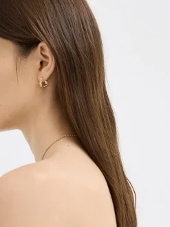 Malorie Crystal Heart Hoop Earrings