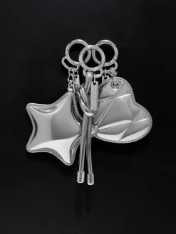 Metallic Heart Quilted Mirror Charm