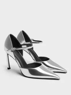 Metallic Pointed D'Orsay Stiletto Pumps