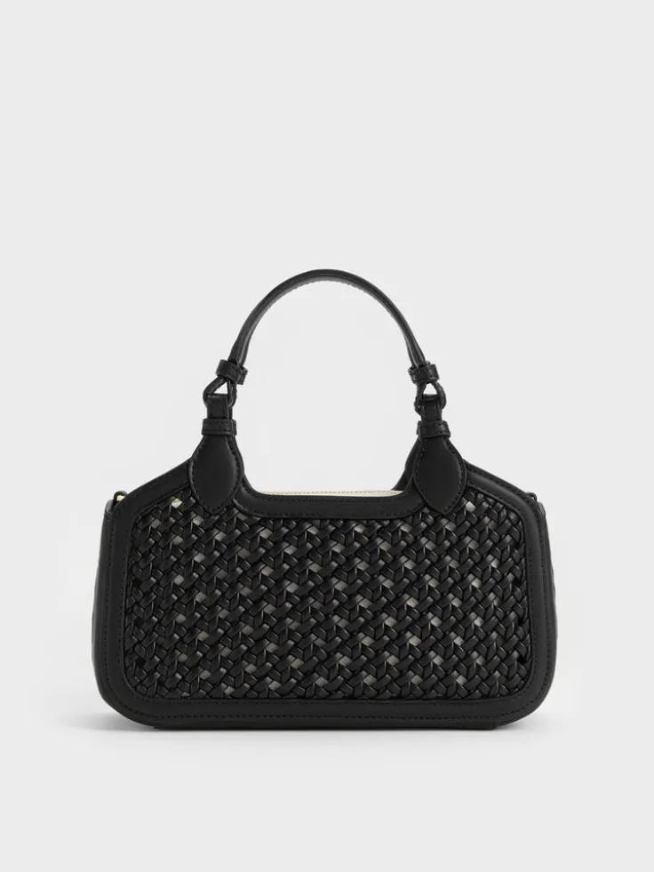 Mini Azure Woven Tote Bag