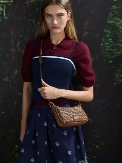 Mini Calla Woven Shoulder Bag