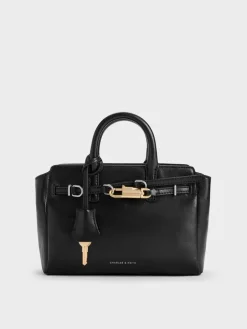 Mini Delfina Belted Tote Bag