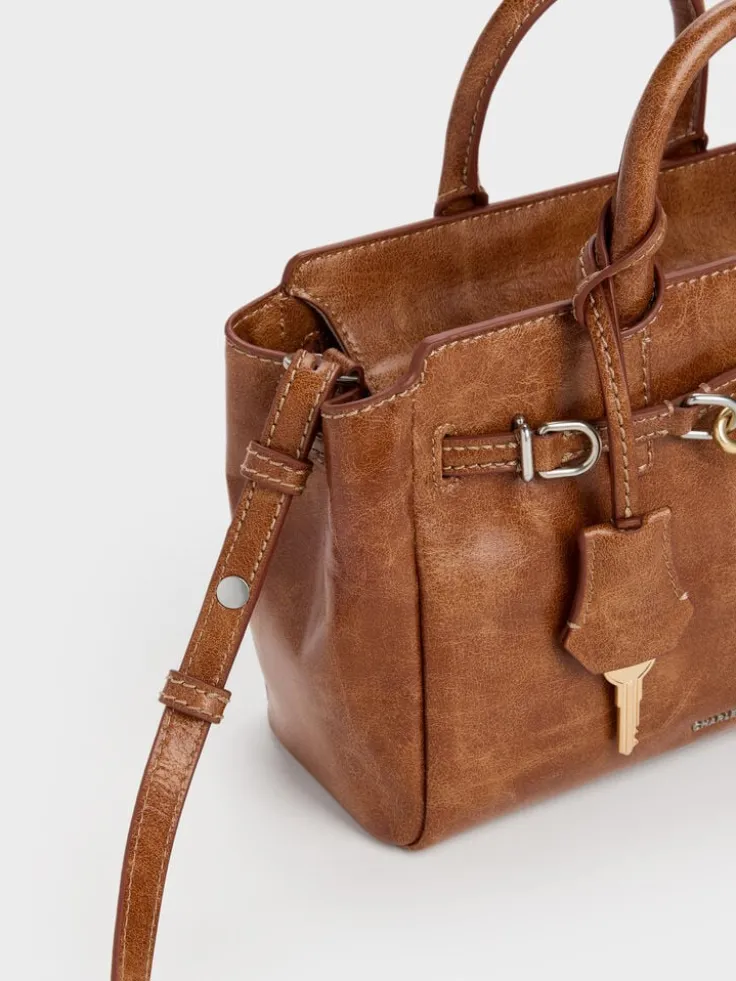 Mini Delfina Belted Tote Bag