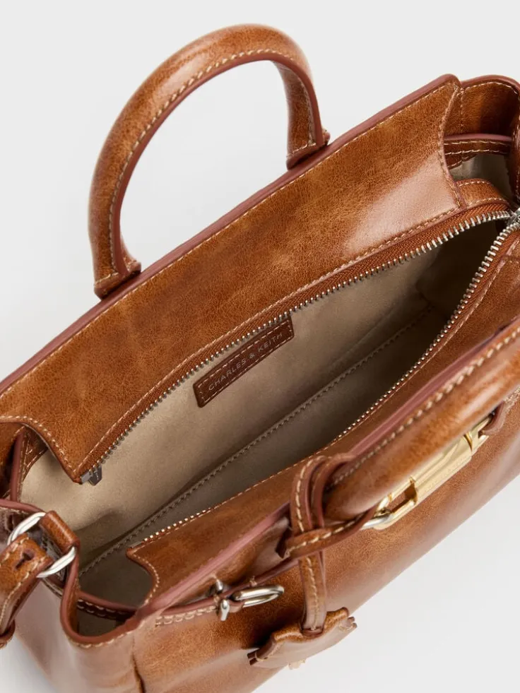 Mini Delfina Belted Tote Bag
