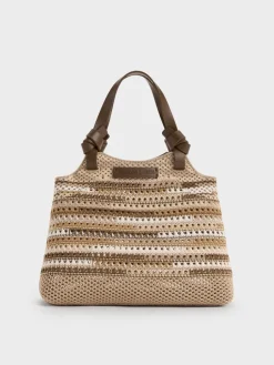 Mini Ida Multi-Stripe Knitted Tote Bag
