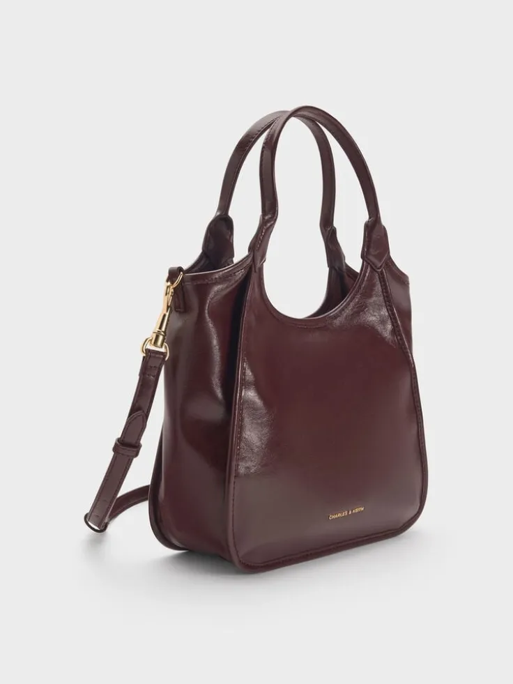 Mini Sianna Crinkle-Effect Slouchy Tote Bag