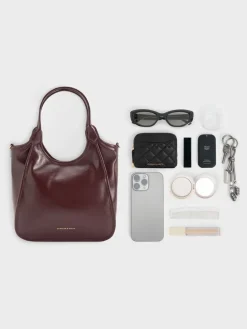 Mini Sianna Crinkle-Effect Slouchy Tote Bag