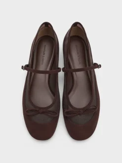 Mulligan Faux Suede & Mesh Mary Janes