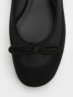 Mulligan Faux Suede & Mesh Mary Janes