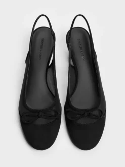 Mulligan Mesh Bow Slingback Pumps