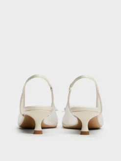 Mulligan Mesh Bow Slingback Pumps