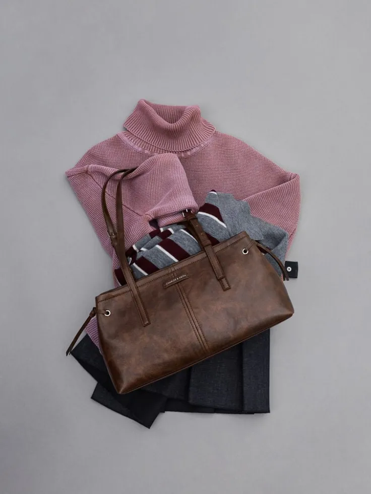 Noane Elongated-Handle Shoulder Bag