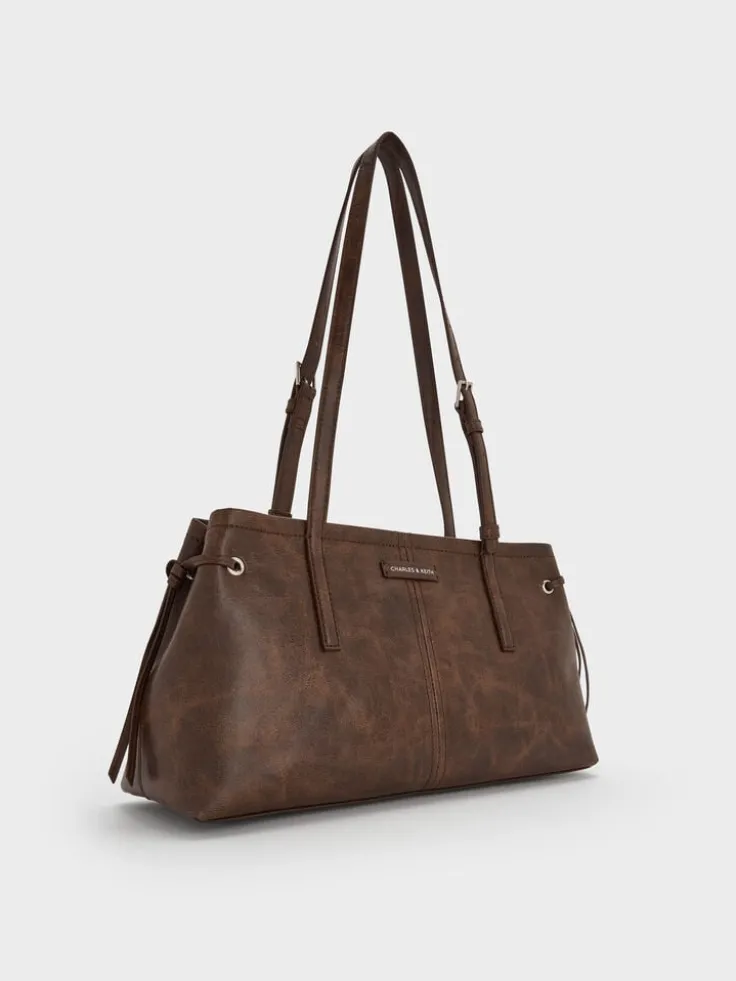 Noane Elongated-Handle Shoulder Bag