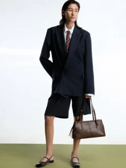Noane Elongated-Handle Shoulder Bag