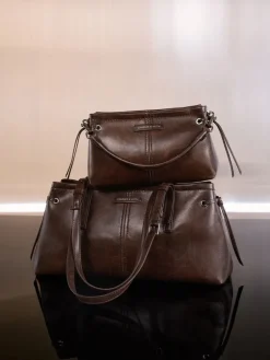 Noane Elongated-Handle Shoulder Bag