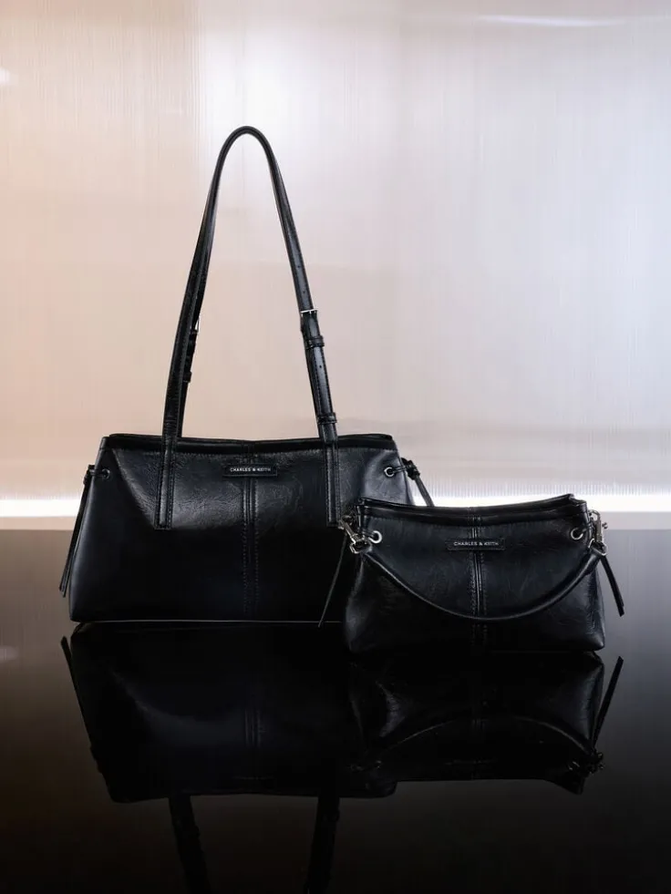 Noane Elongated-Handle Shoulder Bag