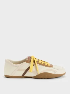 Nylon & Leather Sneakers