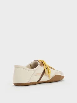 Nylon & Leather Sneakers