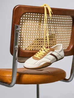 Nylon & Leather Sneakers