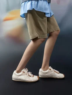 Nylon & Suede Double-Lace Sneakers