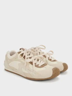 Nylon & Suede Double-Lace Sneakers