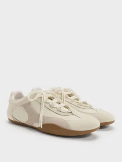 Nylon & Suede Top-Flap Sneakers
