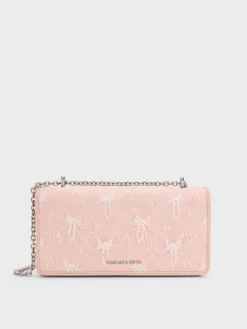 Paffuto Embroidered-Mesh Wallet On Chain