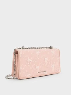Paffuto Embroidered-Mesh Wallet On Chain