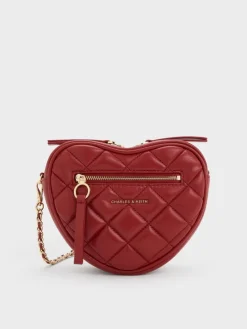 Paffuto Quilted Heart Crossbody Bag