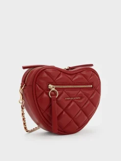 Paffuto Quilted Heart Crossbody Bag