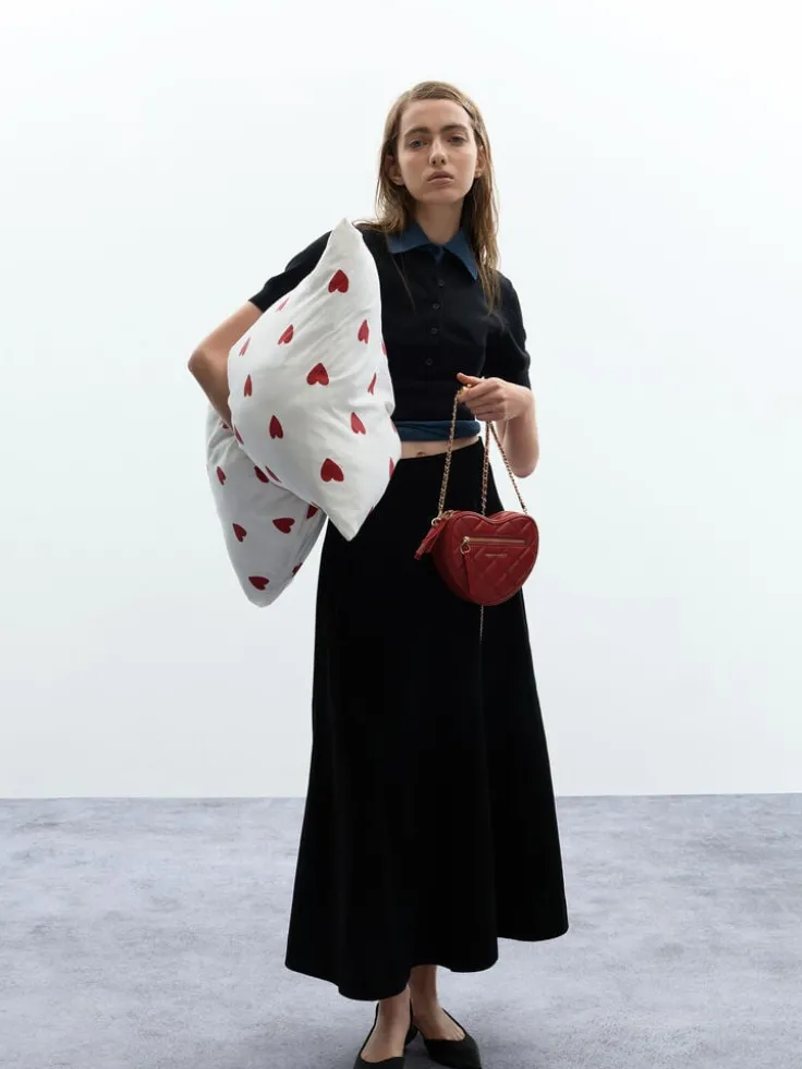 Paffuto Quilted Heart Crossbody Bag