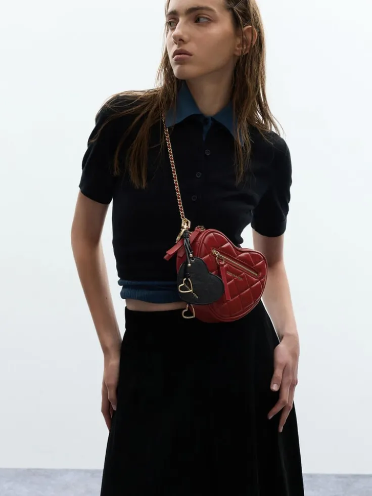 Paffuto Quilted Heart Crossbody Bag