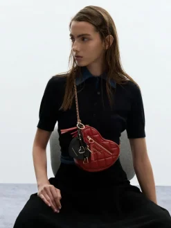 Paffuto Quilted Heart Crossbody Bag