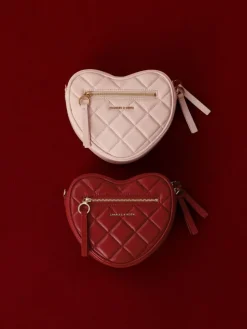 Paffuto Quilted Heart Crossbody Bag