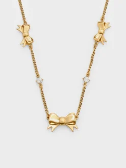 Paige Bow Crystal Necklace