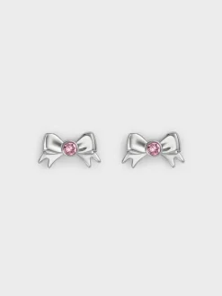 Paige Crystal-Bow Stud Earrings