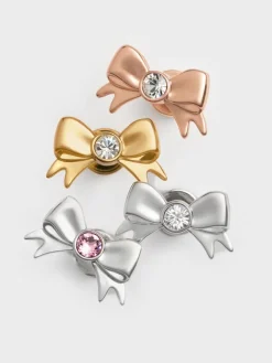 Paige Crystal-Bow Stud Earrings