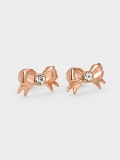 Paige Crystal-Bow Stud Earrings