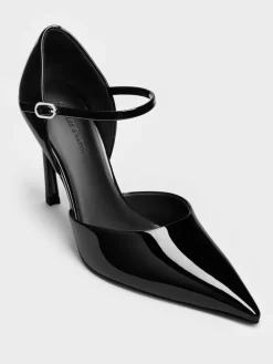 Patent Pointed D'Orsay Stiletto Pumps