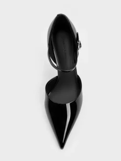 Patent Pointed D'Orsay Stiletto Pumps