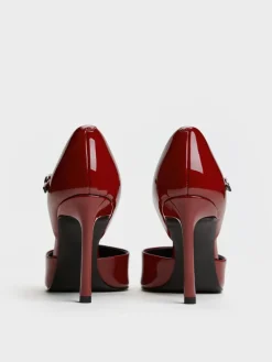 Patent Pointed D'Orsay Stiletto Pumps