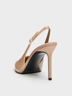 Patent Pointed Slingback Pumps