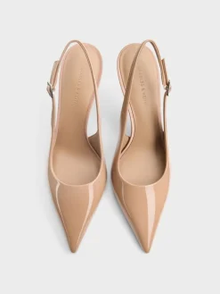 Patent Pointed Slingback Pumps