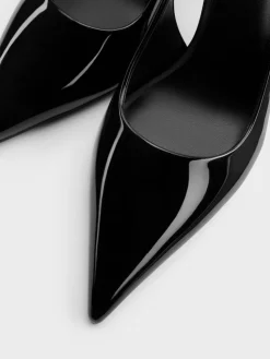 Patent Pointed Slingback Pumps