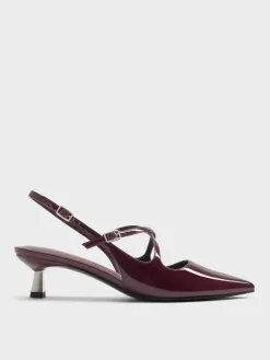 Pauline Patent Crossover Kitten Heels