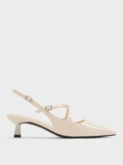 Pauline Patent Crossover Kitten Heels